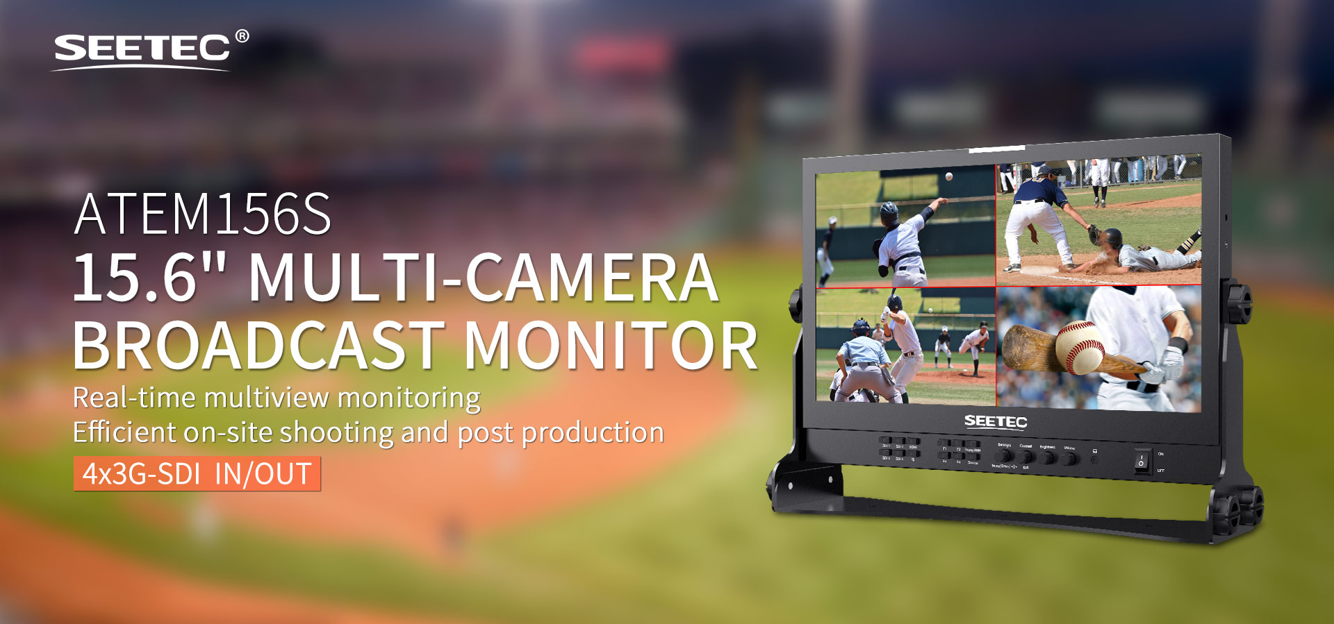 SEETEC ATEM156S 15.6 inch Multi-camera Broadcast Monitor 3G SEETEC ATEM156S 15.6 inch Multi-camera Broadcast Monitor 3G